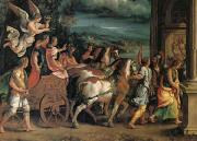 Giulio Romano The Triumph o Titus and Vespasian (mk05) USA oil painting artist